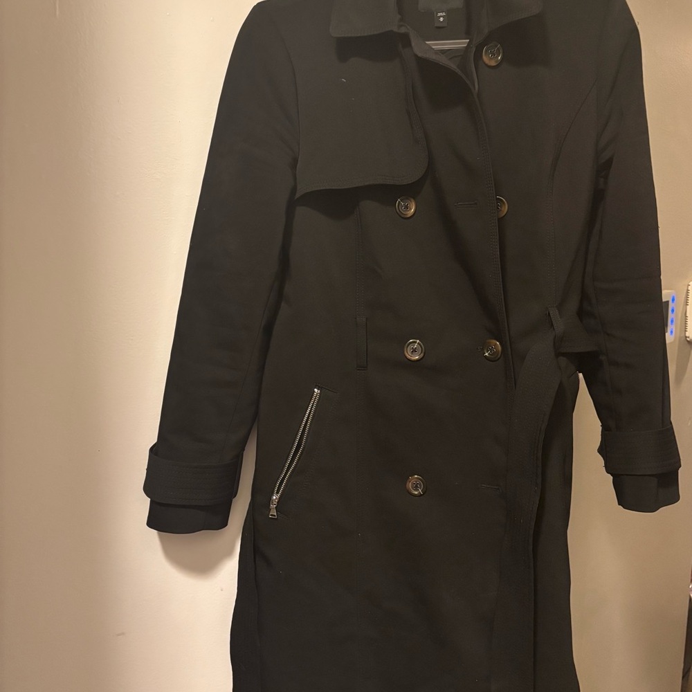 Express Black Trench Coat with Belt